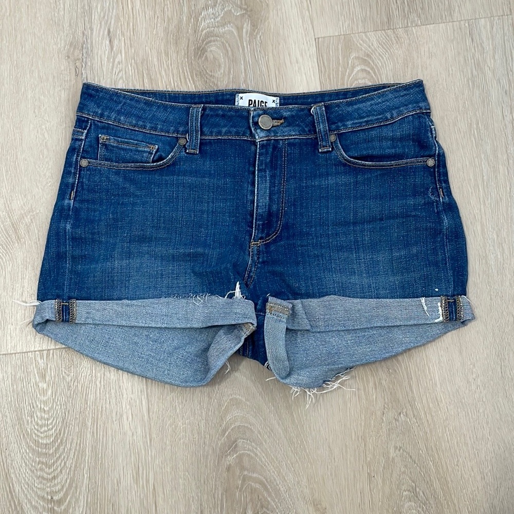 Paige Jimmy Jimmy Short Cuffed Hem Denim Jeans Size 28